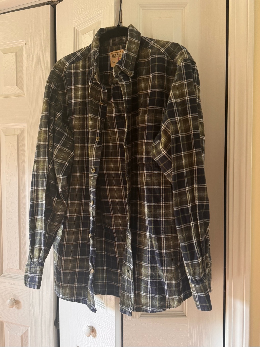 RedHead Green and Navy Plaid Button-Down Shirt